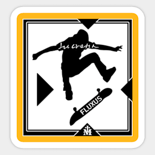 Fluxus Skateboarder Sticker